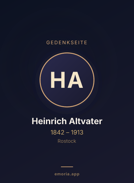 Gedenkportrait von Heinrich Altvater