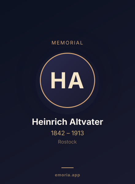 Memorial portrait of Heinrich Altvater