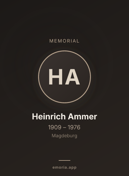 Memorial portrait of Heinrich Ammer