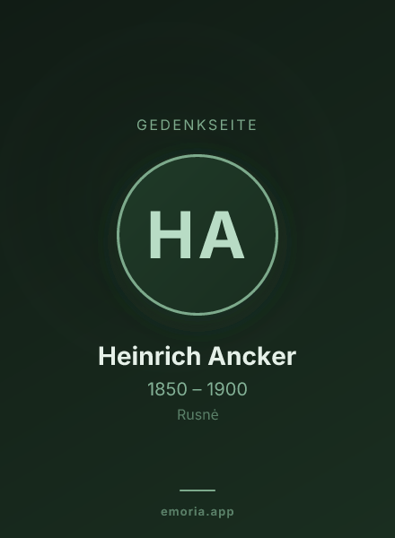 Gedenkportrait von Heinrich Ancker