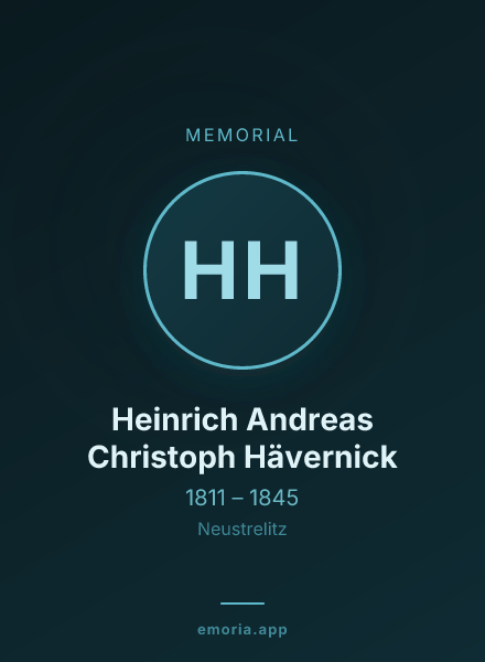 Memorial portrait of Heinrich Andreas Christoph Hävernick