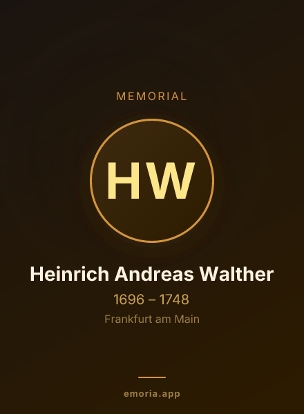 Memorial portrait of Heinrich Andreas Walther