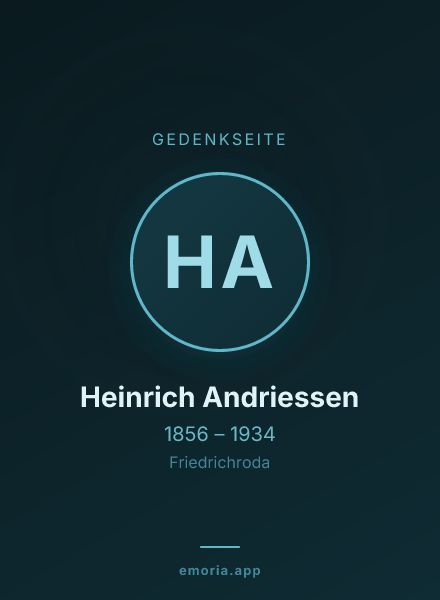 Gedenkportrait von Heinrich Andriessen