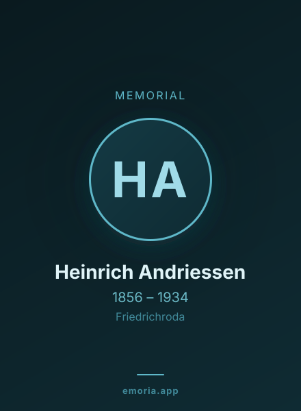 Memorial portrait of Heinrich Andriessen