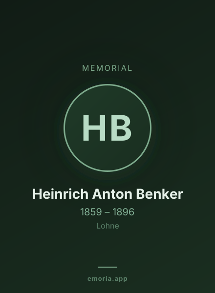 Memorial portrait of Heinrich Anton Benker