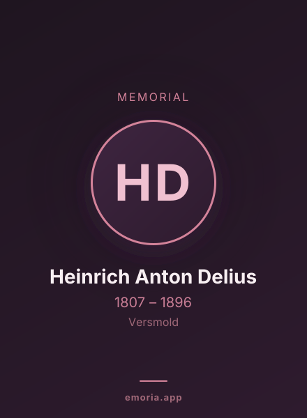 Memorial portrait of Heinrich Anton Delius