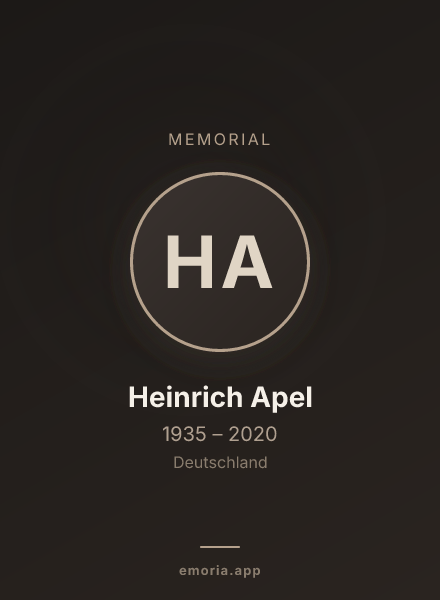 Memorial portrait of Heinrich Apel