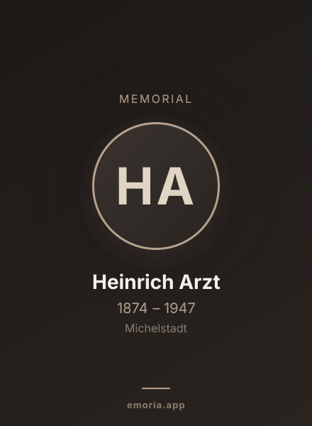 Memorial portrait of Heinrich Arzt