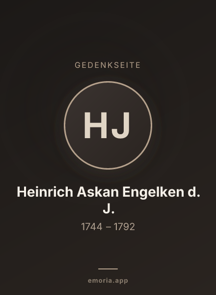 Gedenkportrait von Heinrich Askan Engelken d. J.