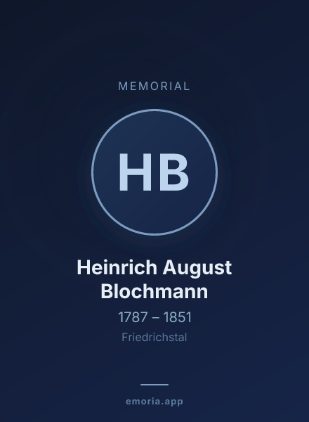 Memorial portrait of Heinrich August Blochmann