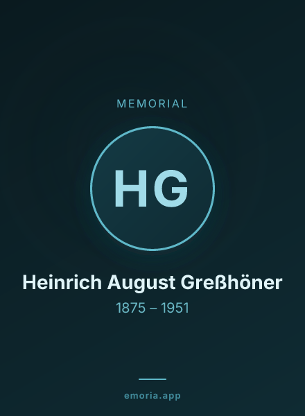 Memorial portrait of Heinrich August Greßhöner