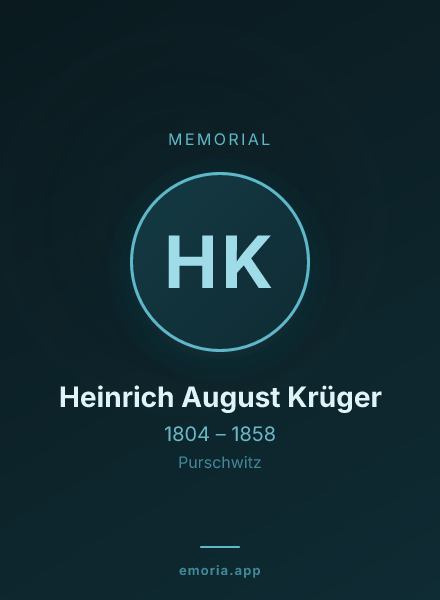 Memorial portrait of Heinrich August Krüger