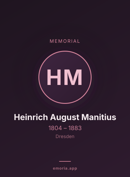 Memorial portrait of Heinrich August Manitius