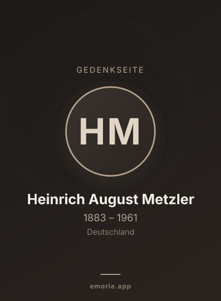 Gedenkportrait von Heinrich August Metzler