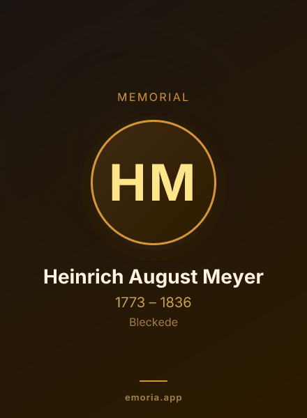 Memorial portrait of Heinrich August Meyer