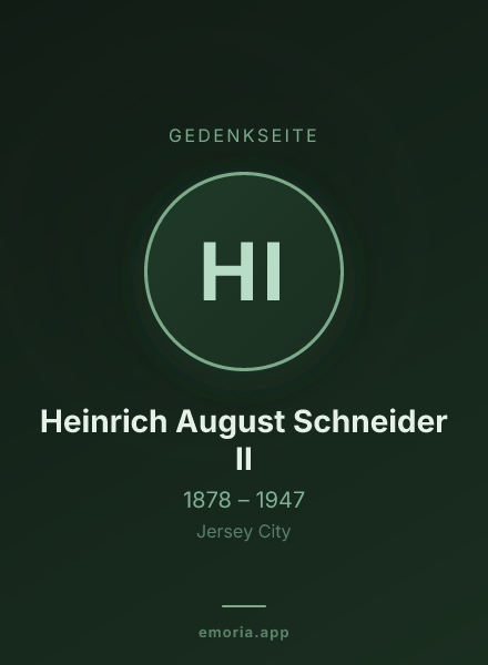 Gedenkportrait von Heinrich August Schneider II