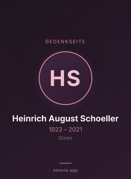 Gedenkportrait von Heinrich August Schoeller