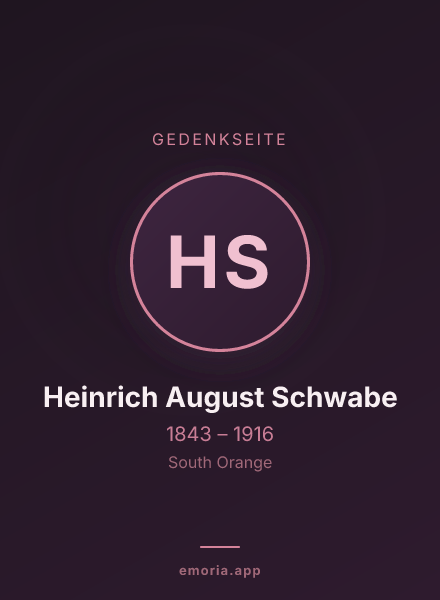 Gedenkportrait von Heinrich August Schwabe