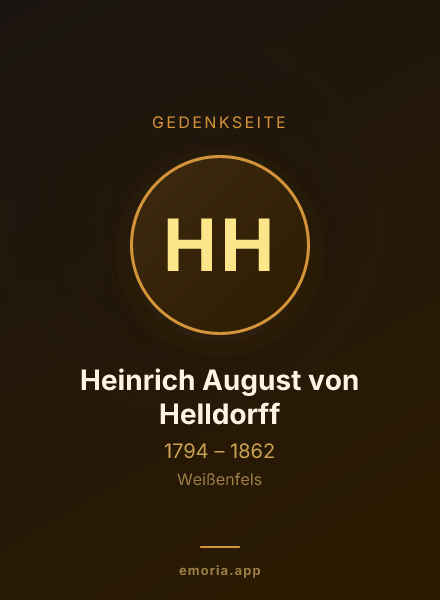 Gedenkportrait von Heinrich August von Helldorff