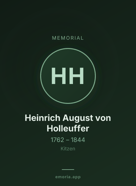 Memorial portrait of Heinrich August von Holleuffer