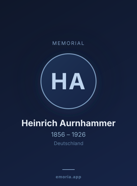 Memorial portrait of Heinrich Aurnhammer