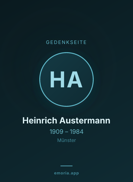 Gedenkportrait von Heinrich Austermann