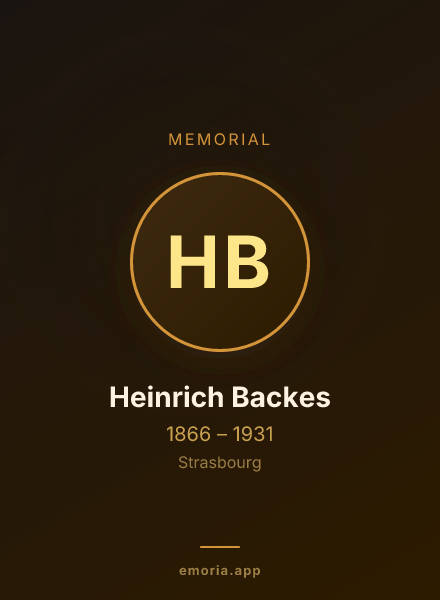 Memorial portrait of Heinrich Backes