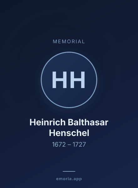 Memorial portrait of Heinrich Balthasar Henschel