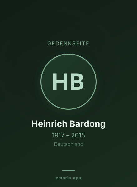 Gedenkportrait von Heinrich Bardong