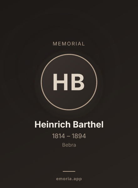 Memorial portrait of Heinrich Barthel