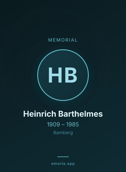Memorial portrait of Heinrich Barthelmes