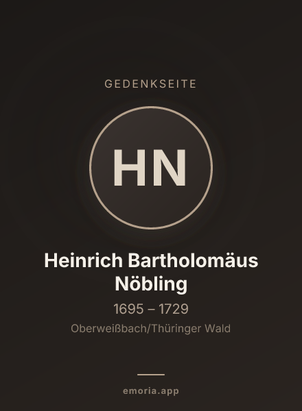 Gedenkportrait von Heinrich Bartholomäus Nöbling
