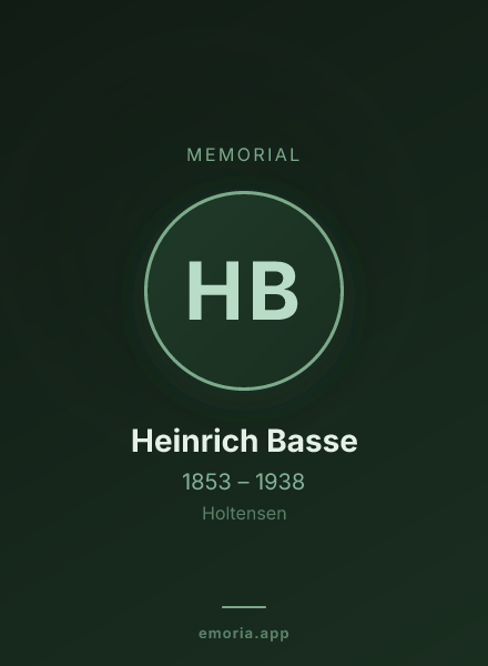 Memorial portrait of Heinrich Basse