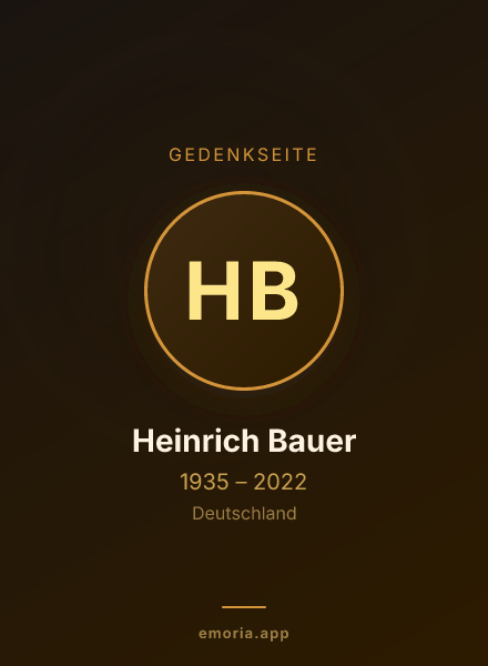 Gedenkportrait von Heinrich Bauer
