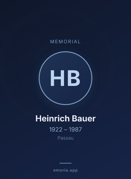 Memorial portrait of Heinrich Bauer