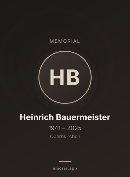 Memorial portrait of Heinrich Bauermeister