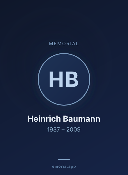 Memorial portrait of Heinrich Baumann