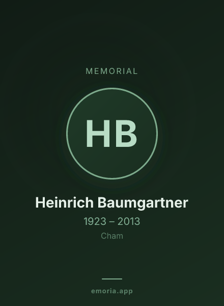 Memorial portrait of Heinrich Baumgartner
