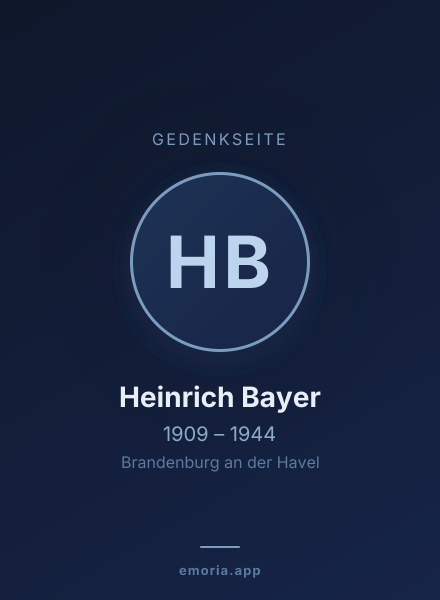 Gedenkportrait von Heinrich Bayer