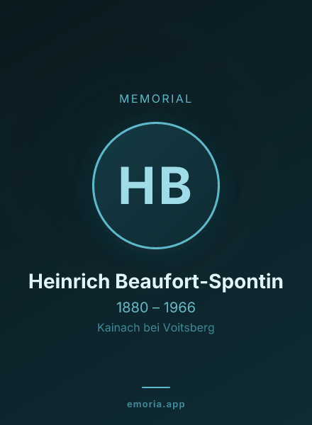 Memorial portrait of Heinrich Beaufort-Spontin