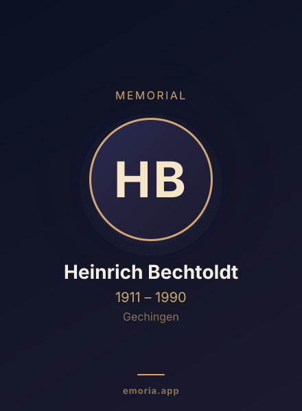 Memorial portrait of Heinrich Bechtoldt