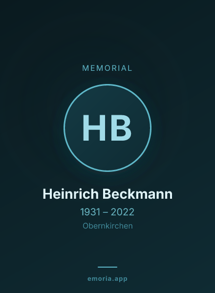 Memorial portrait of Heinrich Beckmann