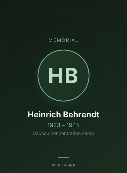 Memorial portrait of Heinrich Behrendt