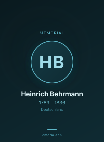 Memorial portrait of Heinrich Behrmann