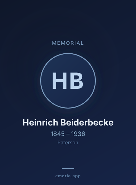 Memorial portrait of Heinrich Beiderbecke