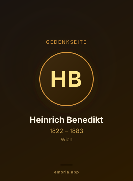 Gedenkportrait von Heinrich Benedikt
