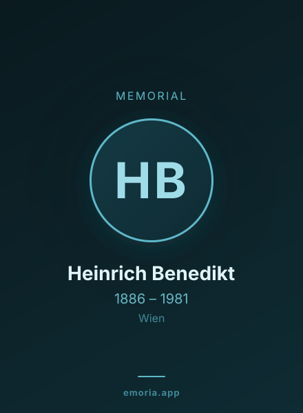 Memorial portrait of Heinrich Benedikt