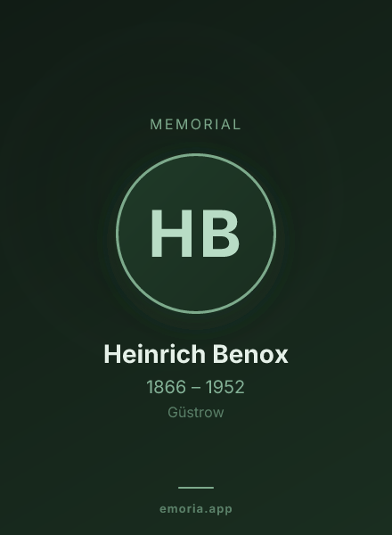Memorial portrait of Heinrich Benox