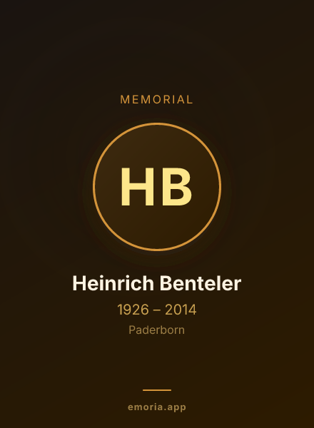 Memorial portrait of Heinrich Benteler