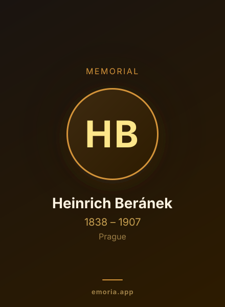 Memorial portrait of Heinrich Beránek